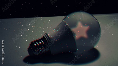 Star Illustration Dust Lamp Idea Elctricity