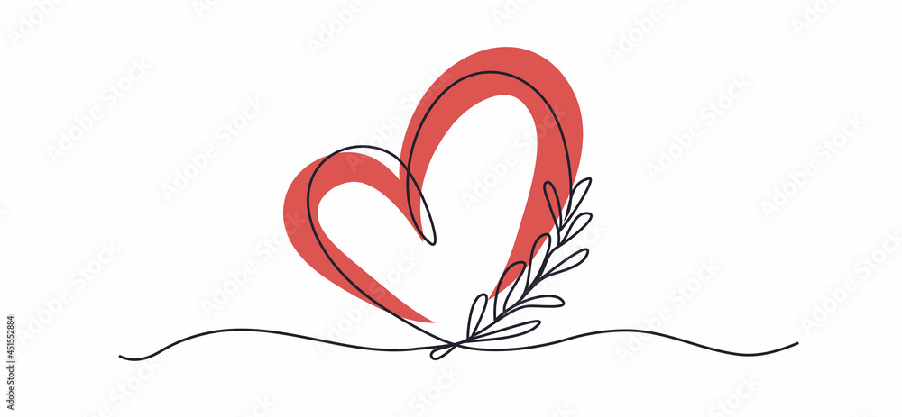 Vector for drawing a paper plane with a one line. A continuous, hand-drawn romantic heart with tropical leaves. minimalism, vector art illustration. for paper, print, banner, card Vector for drawing a paper plane with a one line. A continuous, hand-drawn romantic heart with tropical leaves. minimalism, vector art illustration. for paper, print, banner, card