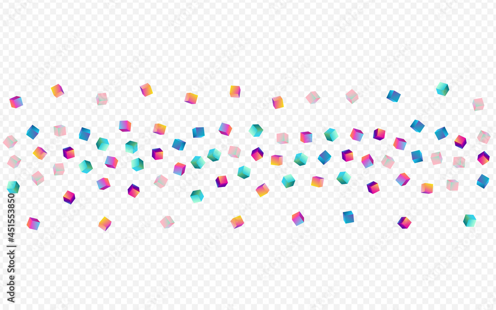 Gradient Confetti Vector Transparent Background. Stock Vector | Adobe Stock