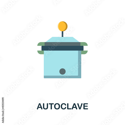 Autoclave flat icon. Colored sign from disinfection collection. Creative Autoclave icon illustration for web design, infographics and more