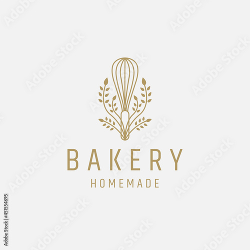 Bakery logo icon design template flat vector