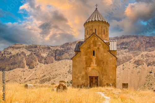  St. Astvatsatsin Church The Holy Mother of God Church of Voskepar. Is a 7th-century Armenian church in Voskepar, Armenia Amazing sky and clouds