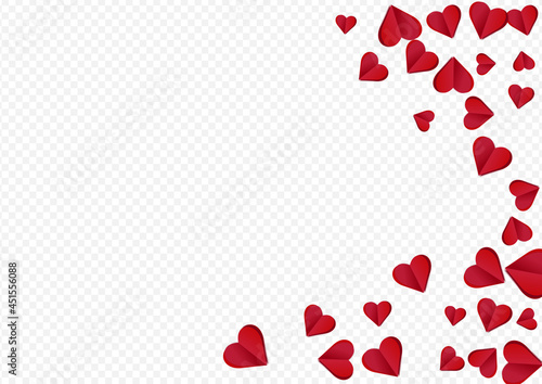 Red Papercut Vector Transparent Backgound.