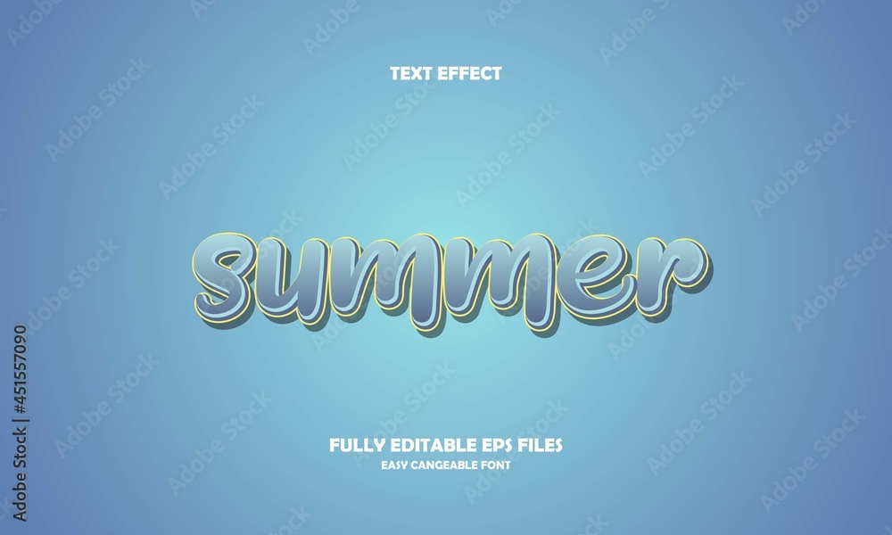 Editable text effect summer title style Editable text effect summer title style