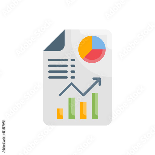 statistical evaluation vector flat icon style illustration. EPS 10 File