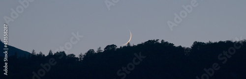 Moon over the horizon