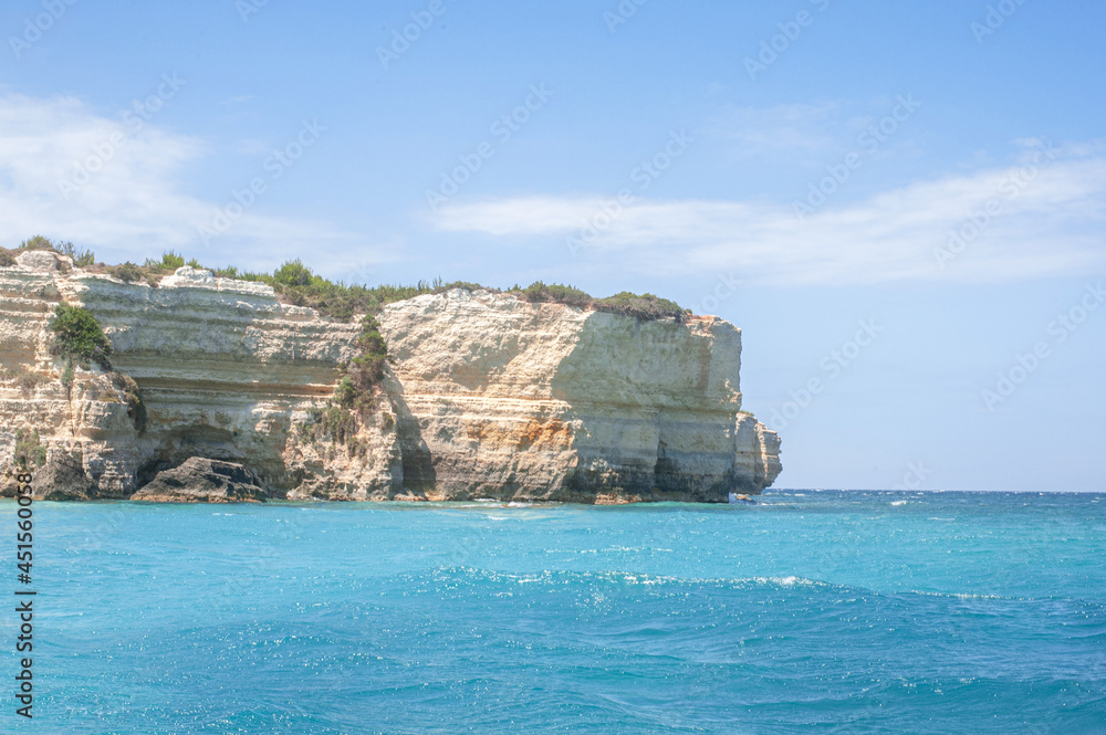 white cliffs and coastal caves of Italian adriatic coast by Mulino d'Acqua Beach
