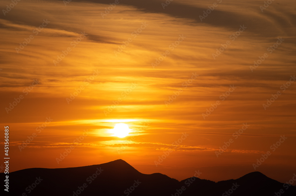 Carpathian mountains at sunset, beautiful summer landscape Carpathian mountains at sunset, beautiful summer landscape