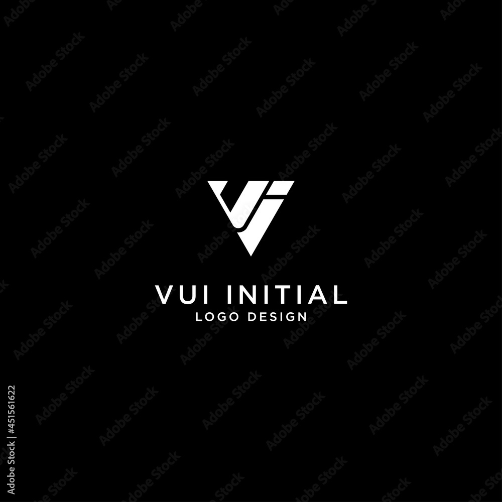 Naklejka premium INITIALS 'VUI' LOGO DESIGN VECTOR