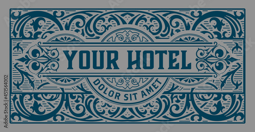 Western card with vintage style