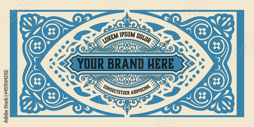 Western card with vintage style
