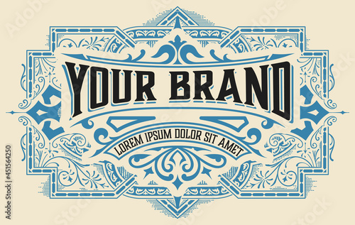 Western card with vintage style