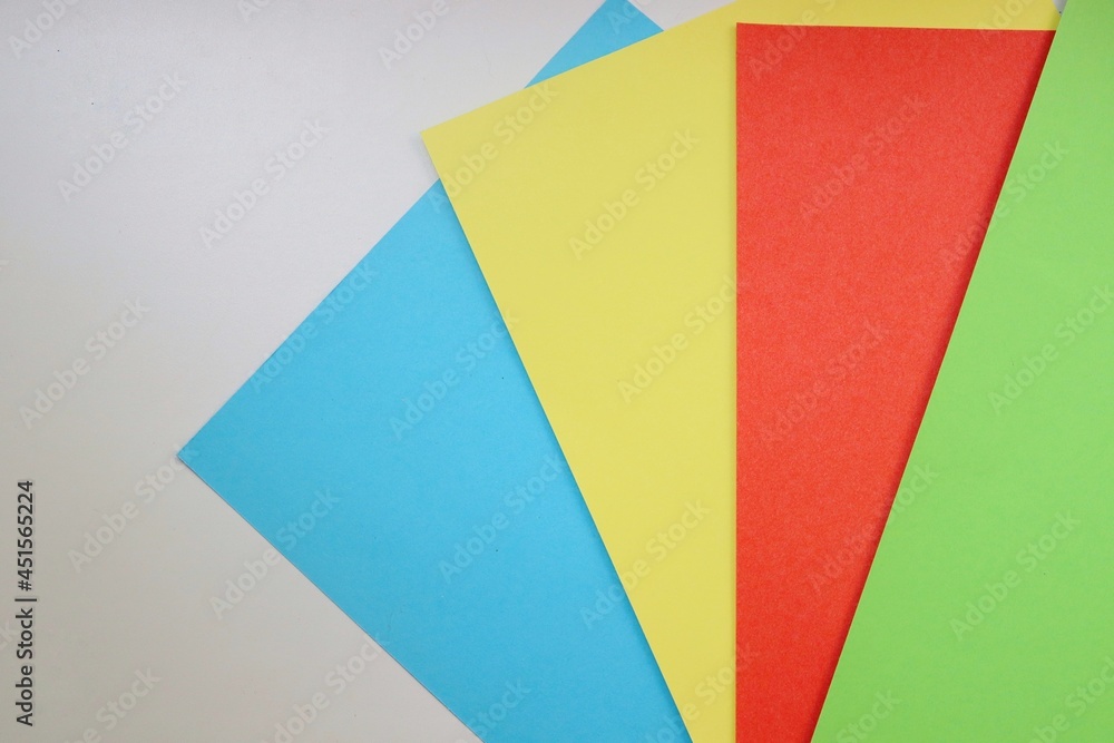 Bright set of colored cardboard