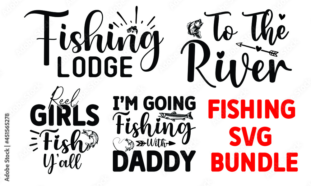 Fototapeta premium New Fishing SVG Design Bundle
