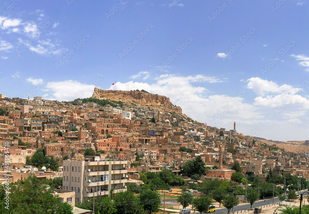 Mardin province, its old center. panoramic view.