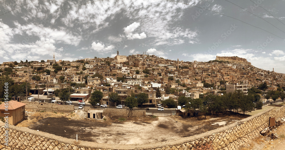 Mardin province, its old center. panoramic view.