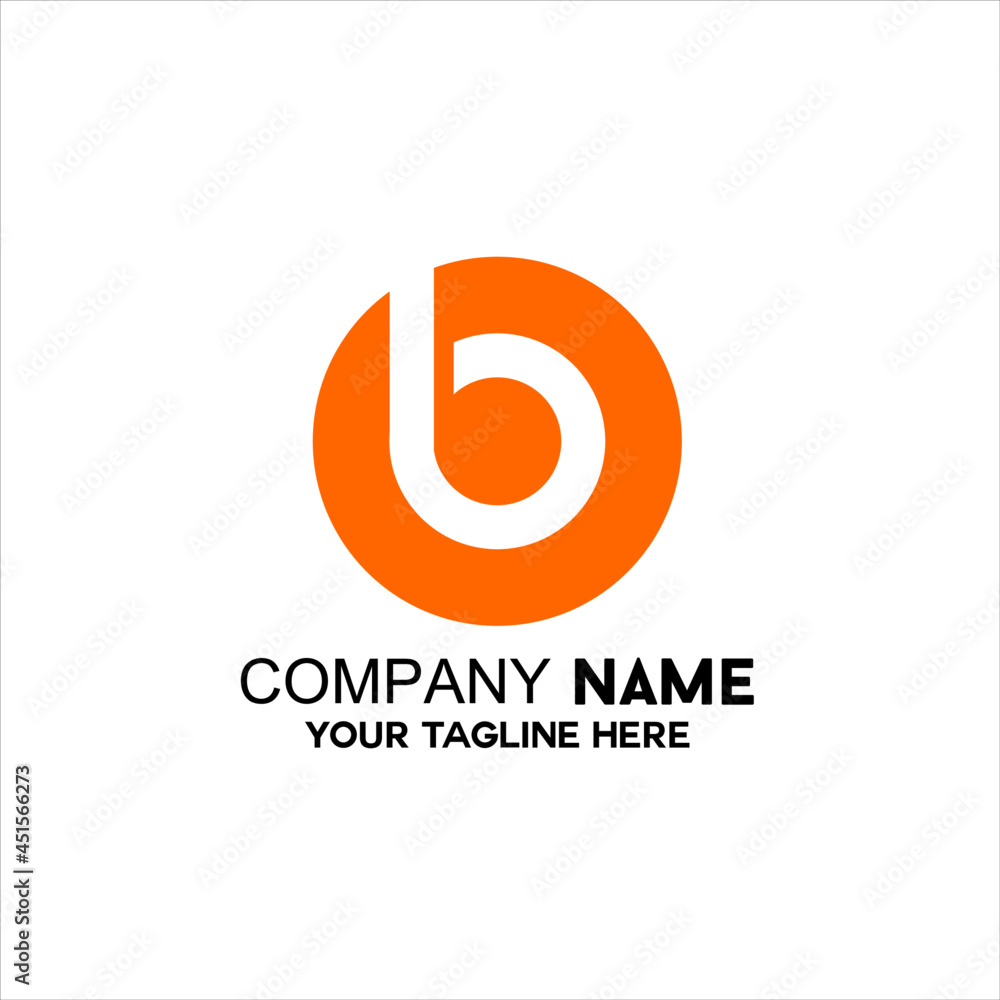 Obraz premium letter b inside circle logo vector