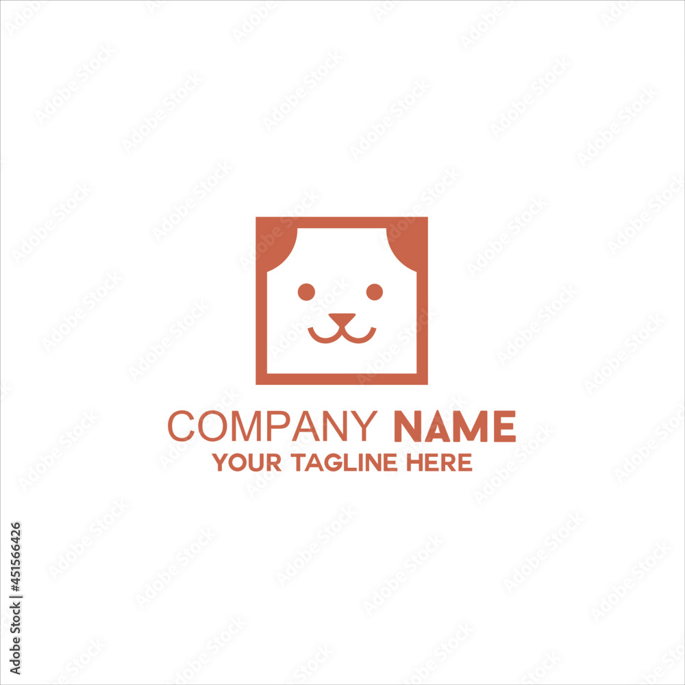 box icon with dog face shape logo box icon with dog face shape logo
