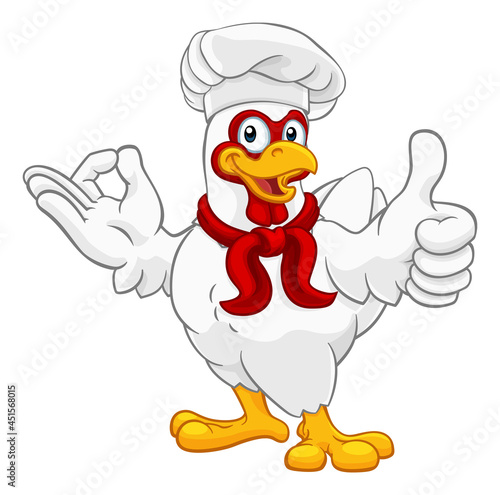 Chef Chicken Rooster Cockerel Perfect Cartoon