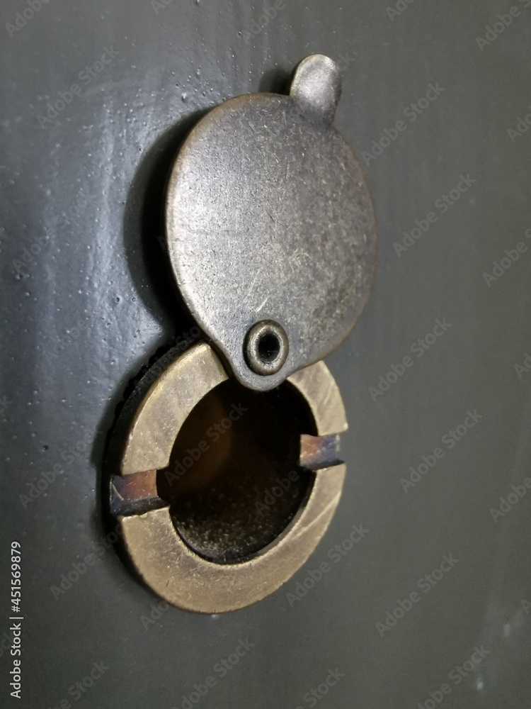 Door peephole for security purposes.