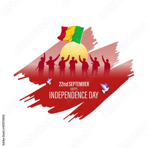 vector illustration for independence day-Mali-22 September