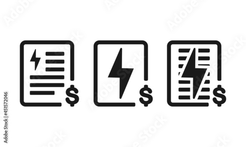 Electricity utility bill. Payment icon. Illustration vector	
