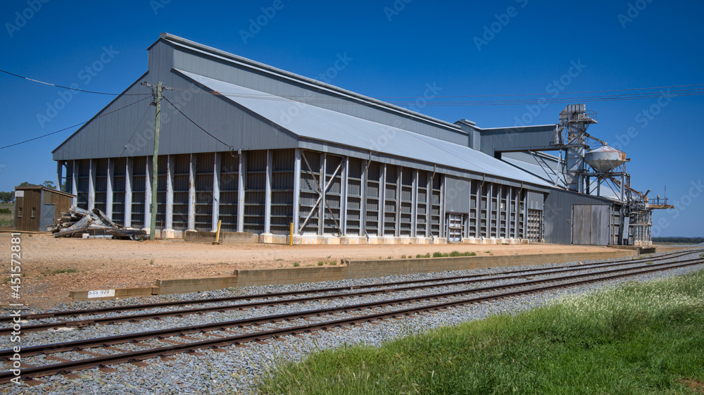 Large Storage Shed Beside a Railway Line in Country NSW