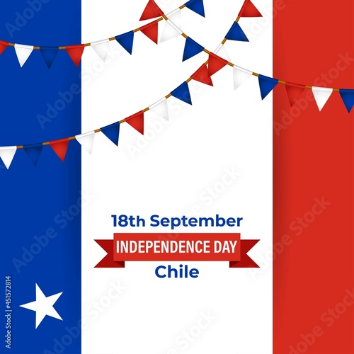 vector illustration for independence day-CHILE-18 September
