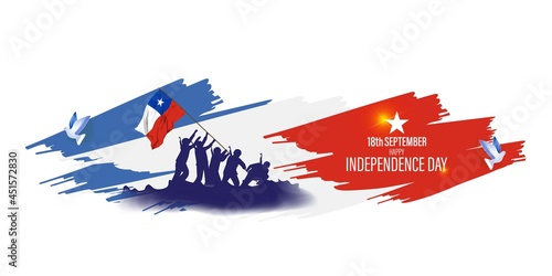 vector illustration for independence day-CHILE-18 September