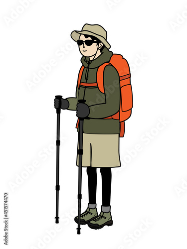 登山の服装　男性