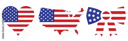 american flag 4th of july celebration, america vibes flat illustration vector