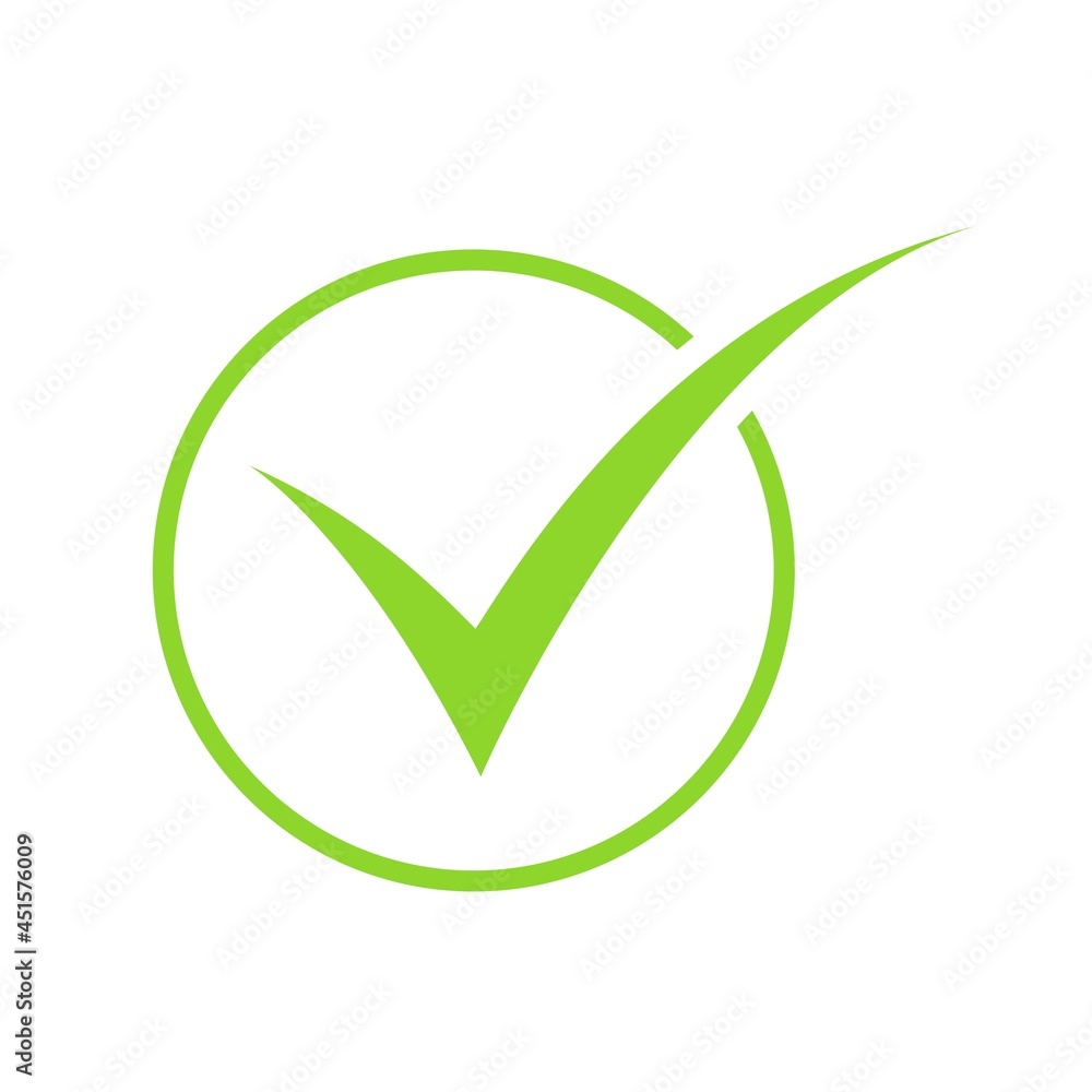 Check mark icon isolated on white background Check mark icon isolated on white background