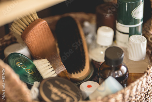 Leather care goods. photo
