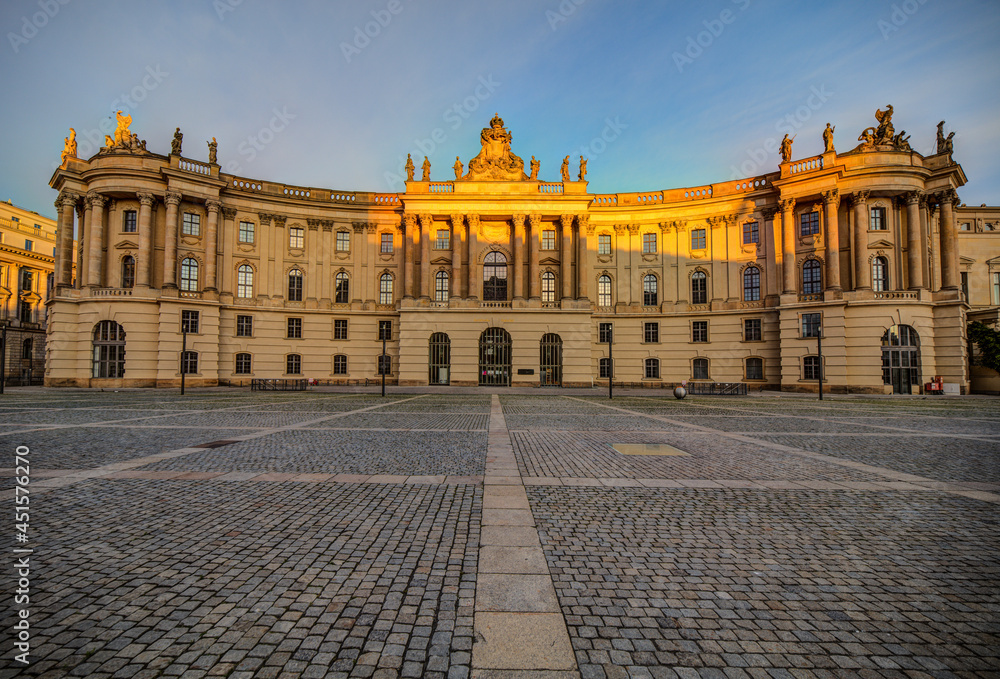 Facade of the Berlin Humboldt University. Germany.