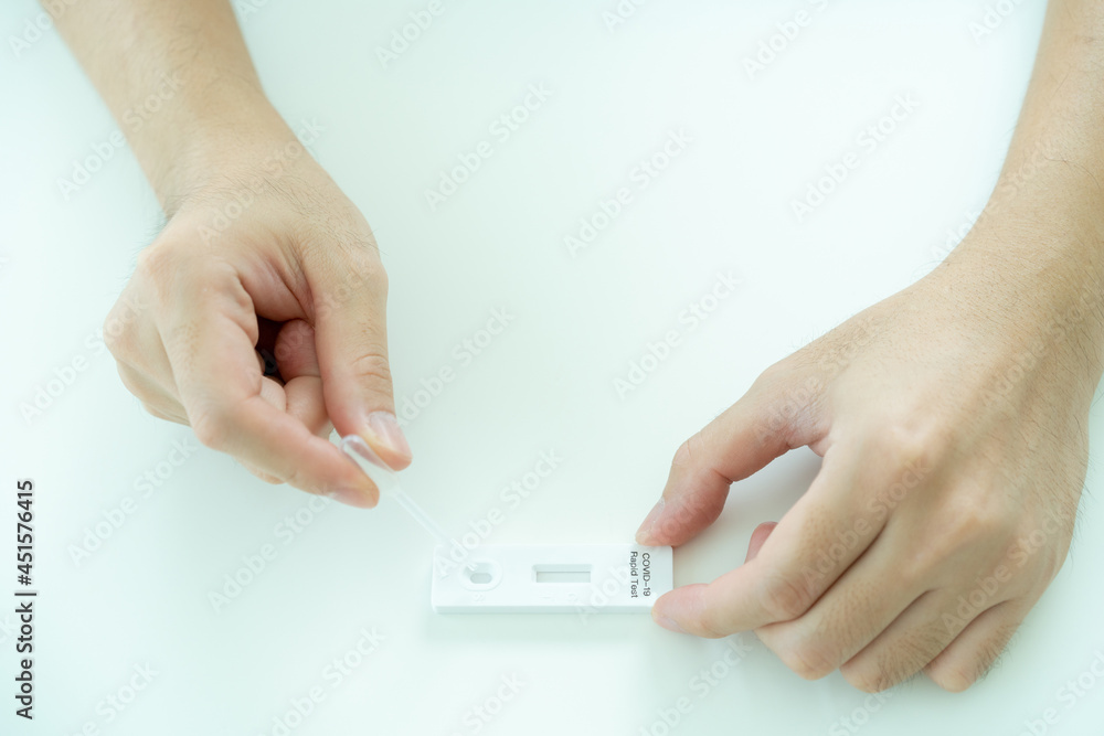2019 SARS-nCoV coronavirus or COVID-19 antigen test kit. COVID-19 ag test kit for self testing at home. 2019 SARS-nCoV coronavirus or COVID-19 antigen test kit. COVID-19 ag test kit for self testing at home.