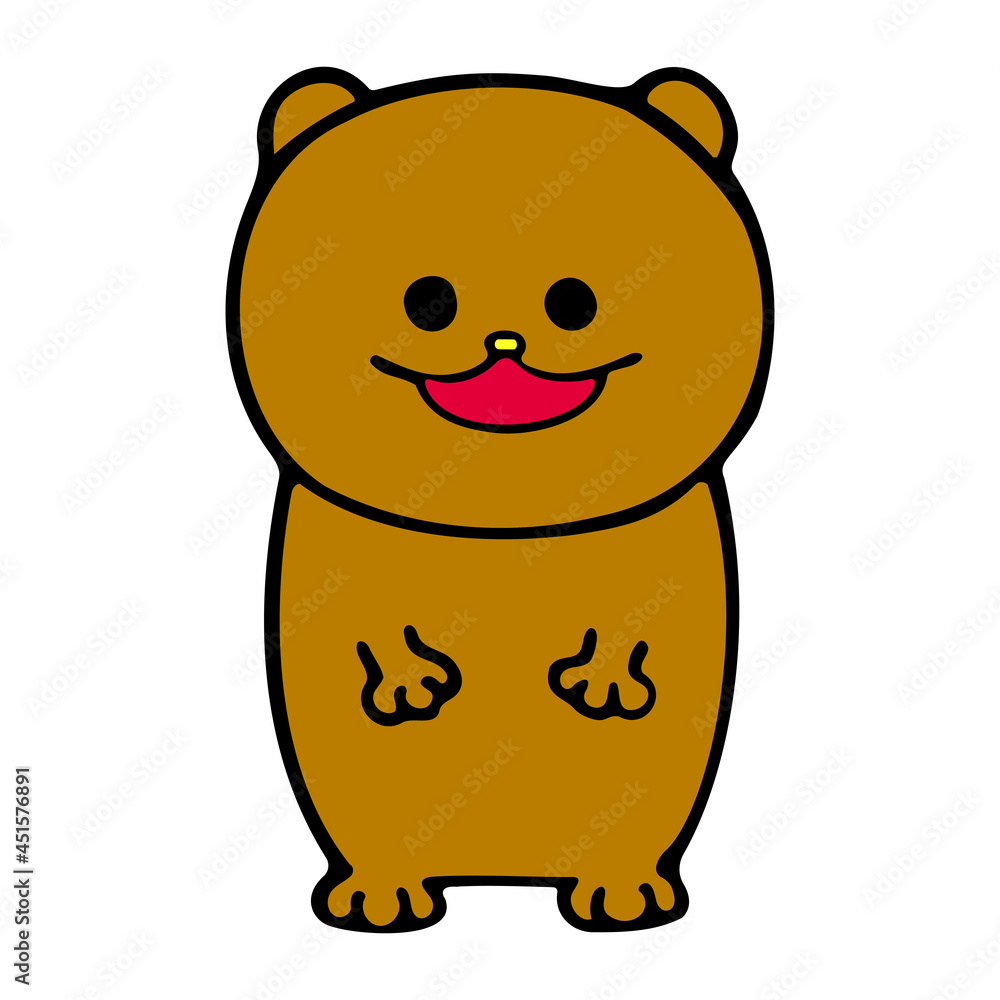 クマのキャラクターイラスト 幼稚園や保育園などにも使える用 Stock Vector Adobe Stock