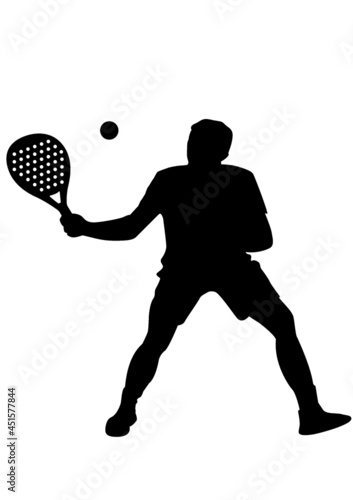 Padel player on a wall shot