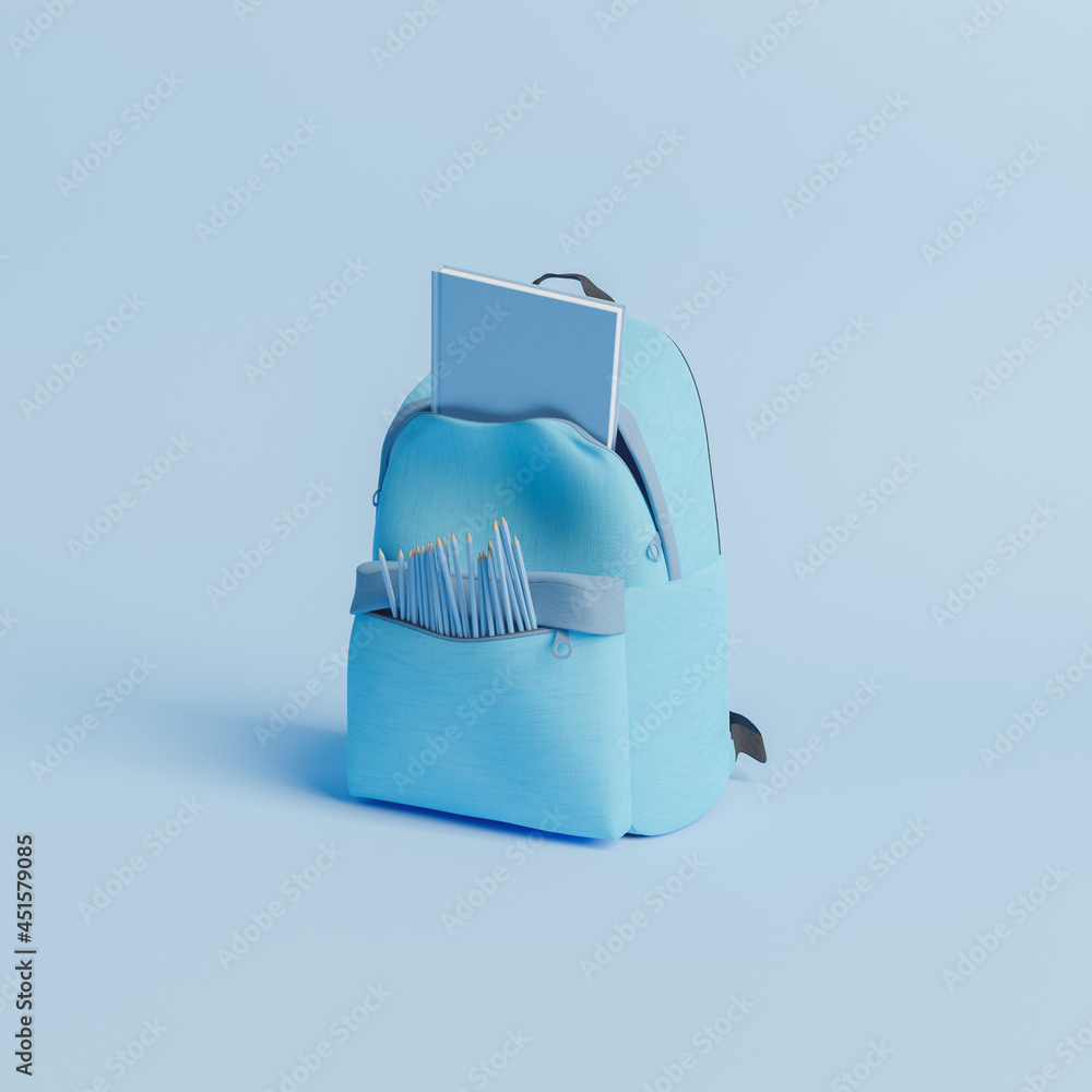 Obraz premium school bag with book coming out