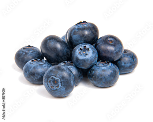 Fresh blueberry isolated on the white background
