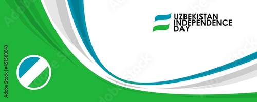 vector illustration of 1st September Uzbekistan Happy Independence Day. Web header or banner design with stylish text 1st September and Abstract ornament Background.