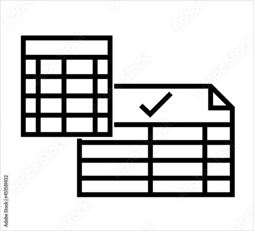 Tableau sur toile Spreadsheet Icon M_2108001