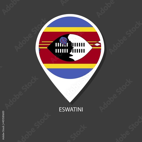 Free Download Eswatini flag Vector marker with flags. - GFXLoad