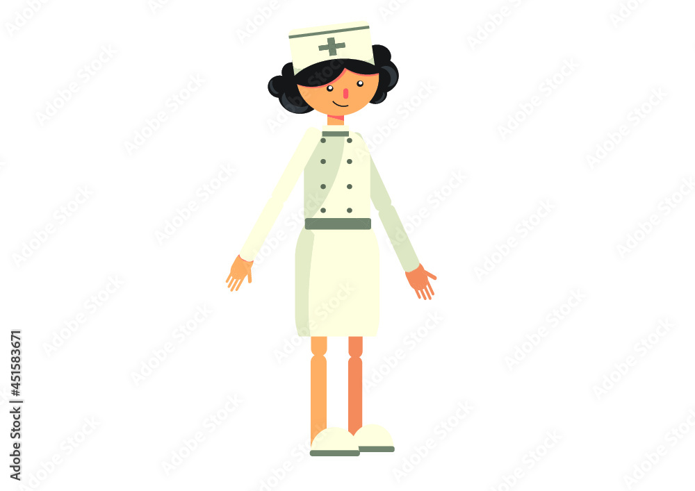 illustration of a person in a nuse uniform