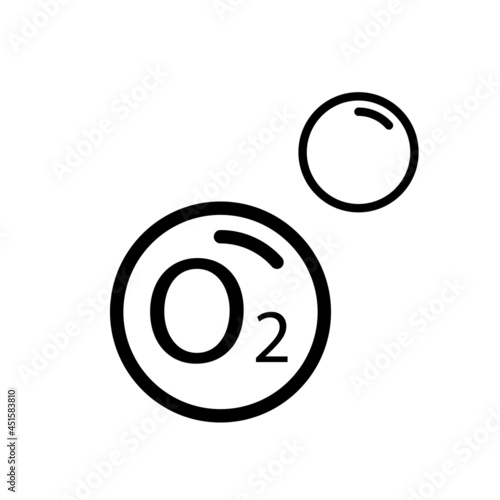 Oxygen O2 Icon, vector illustration.
