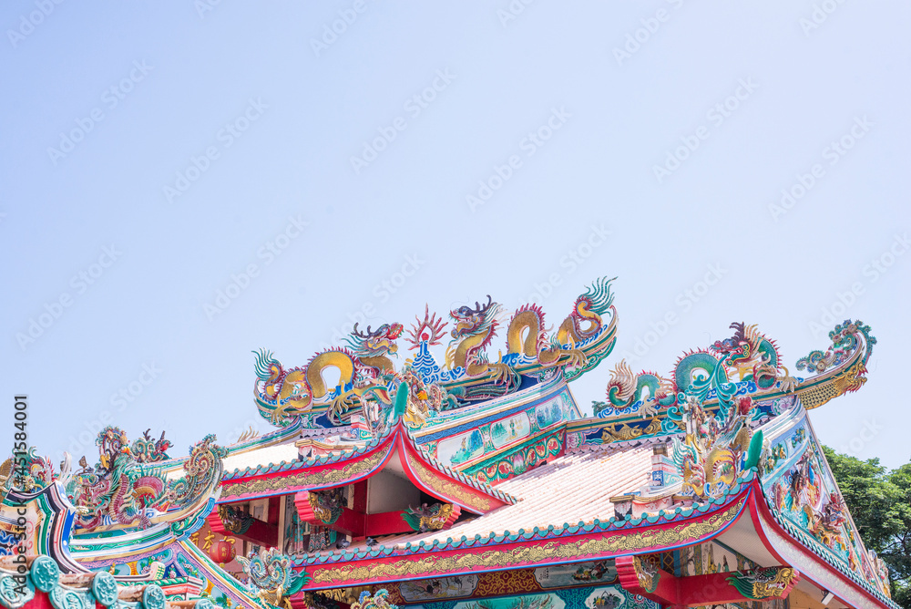 Fototapeta premium Traditional Chinese style of Asian architecture building.