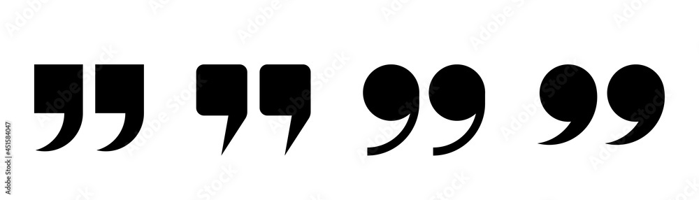 Quotation mark set. Comma symbol in black. Quote symbol. Quotation remark. Comma sign. Quotation mark set. Comma symbol in black. Quote symbol. Quotation remark. Comma sign.