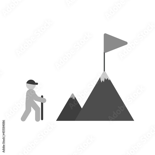 Goal Grey Filled Icon Design