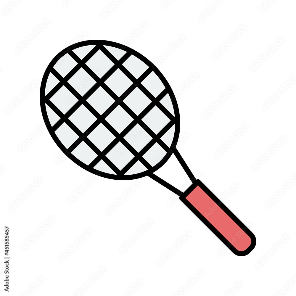 Racket Vector Line Filled Icon Design