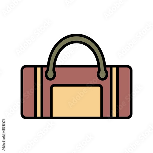 Duffle Bag Vector Line Filled Icon Design