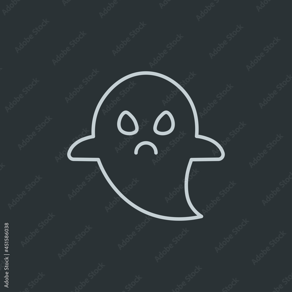 Ghost icon vector on navy pattern Ghost icon vector on navy pattern